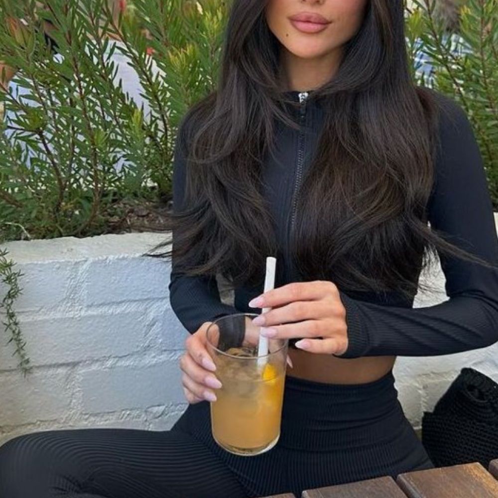 Black zip up top